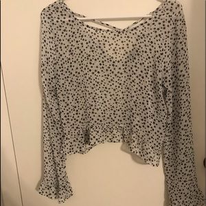 Target star long sleeve crop top
